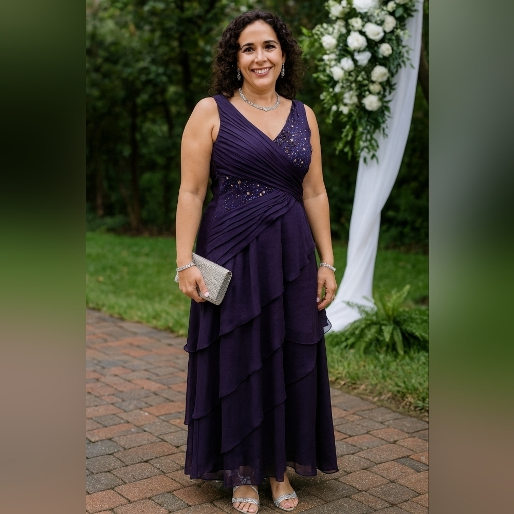Source Unknown Deep Purple/blue Maxi Dress